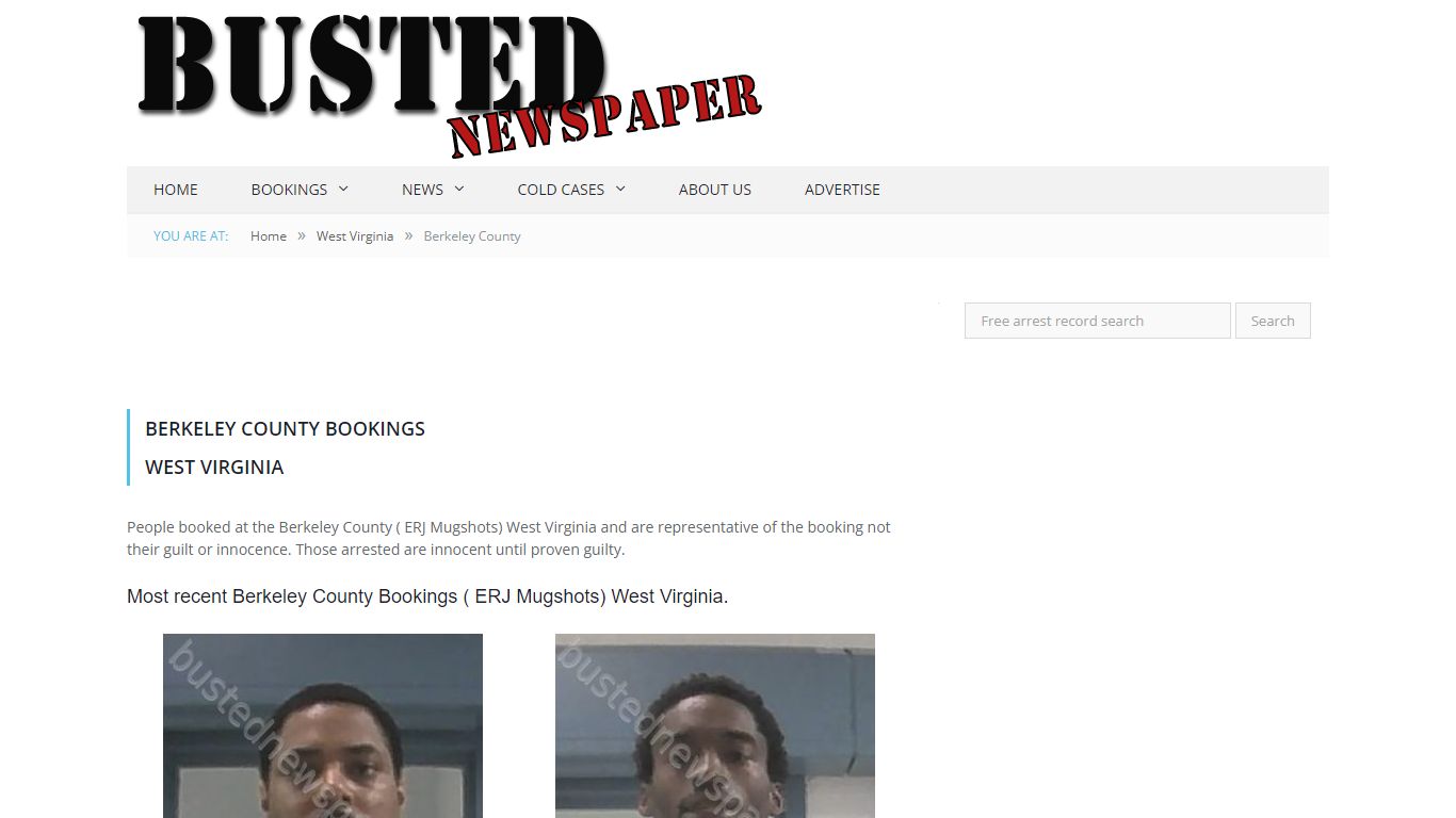 Berkeley County, WV ( ERJ WV ) Mugshots - BUSTEDNEWSPAPER.COM